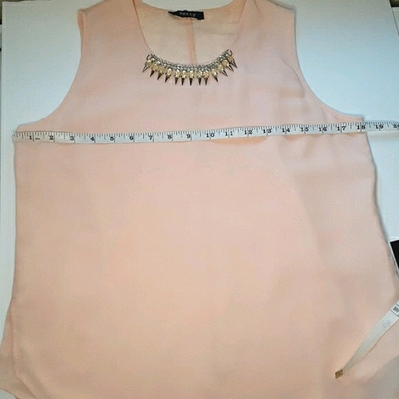 Verty  Women Peach  Embellished/Sleeveless Blouse - Picture 6 of 7